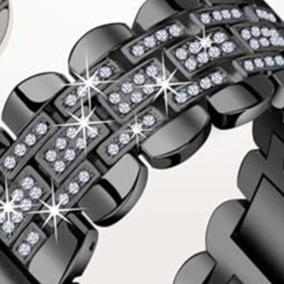 NEW Black Rhinestone Apple Watch band - Picture 2 of 6